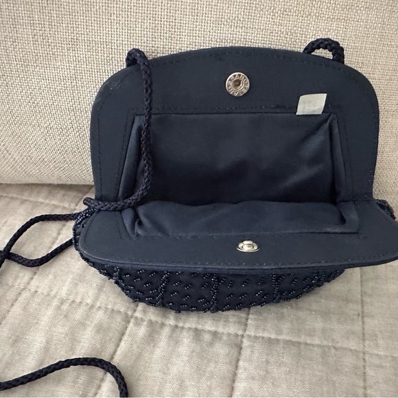 Vintage, Sequined Blue Evening Bag - Picture 2 of 2